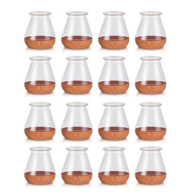 16Pcs Silicone Chair Leg Floor Protectors Felt Bottom Furniture Pad Hardwood Floor Protectors Easy to Install S