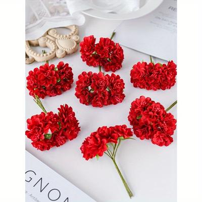 Букет искусственных цветов гвоздики МИНИ Письмо DIY Материал для венка Аксессуары для конфетной коробки Домашнее свадебное украшение Цветок на запястье невесты Цветок на грудь