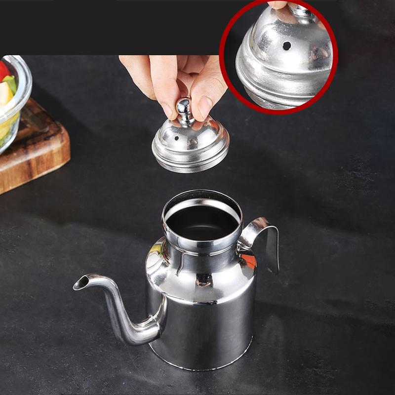 310/500 мл бутылка оливкового масла из нержавеющей стали с длинным носиком, контейнер для смазки, дозатор уксуса, банка для соуса, приправ, приправ