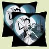 C-Corpse Bride Cartoon Anime Pillow Covers Cartoon Sofa Decorative Home Double-Sided Printing Short Plush Cute Cushion Cover