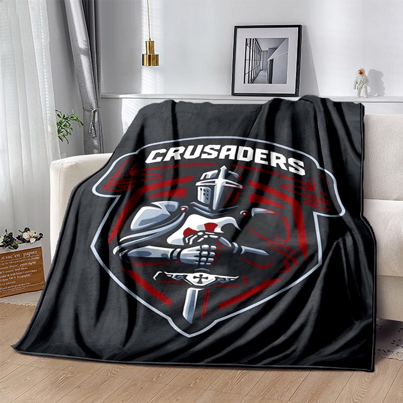 Crusader Flannel Blanket Soft All-Season Throw, Design for Camping, Car Travel, Hiking Sofa, Bed, Office Perfect Gift for Parties
