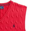 Polo Ralph Lauren FW23 Однотонный жилет крупной вязки с вышивкой логотипа Детские топы CWPOSWEY6820407-600