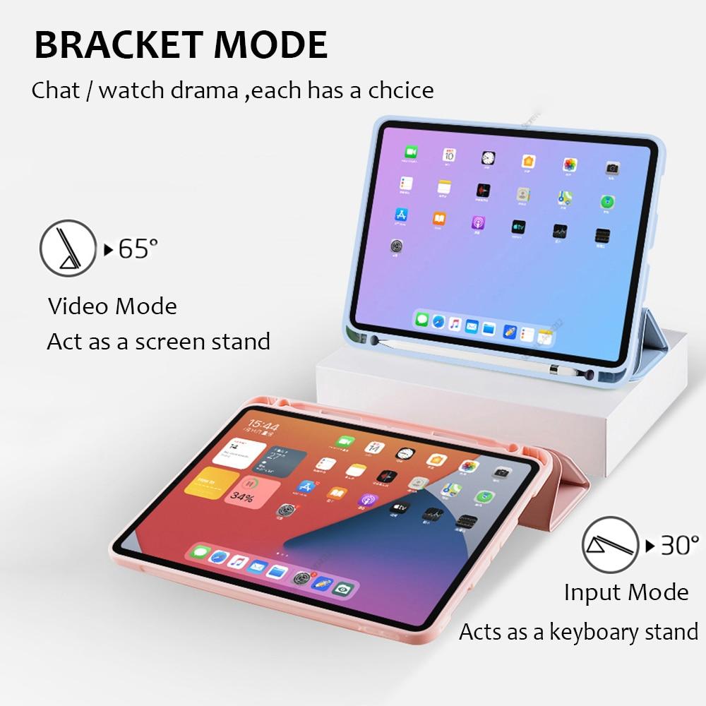 Кожаные чехлы-карандаши для iPad Pro 12,9, чехол 2022, чехол Funda для iPad Pro 11, 2020, Air 4, чехол Mini 6, 2021, чехол 9, 8 поколения, защитная крышка 10,2