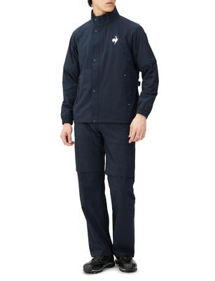 Coq Sportif Rain Wear Дышащий водонепроницаемый эластичный верх и низ Комплект для гольфа Съемные рукава QGMXJH10W NV00 LL [Le Golf] [Ограниченное распространение]