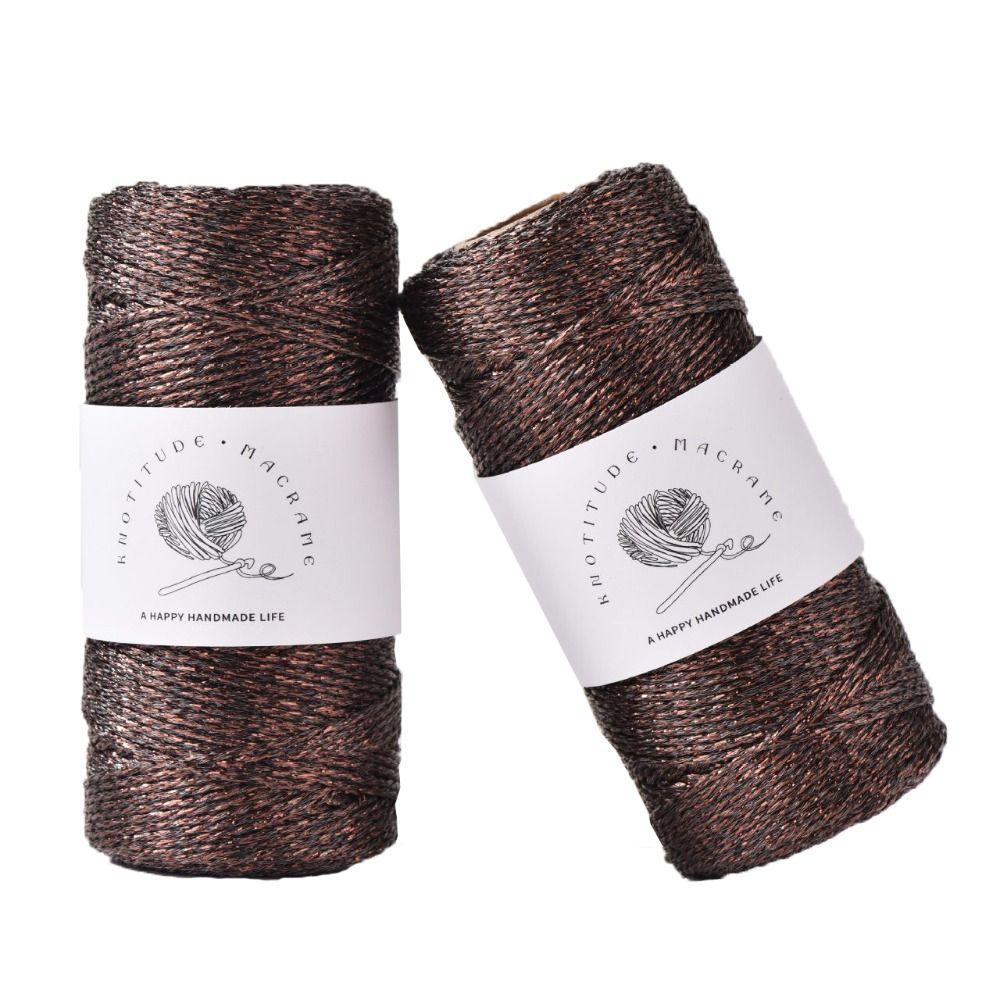 1 мм Металлизированная Пряжа Вязание Крючком 100 м Ручное плетение Проволока Разноцветная DIY Ручная работа Блестящая Золотая Серебряная Шнур Нить