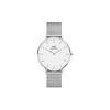 Daniel Wellington [Official Shop/2-Year Warranty/Authentic Import] DW Petite Sterling 36mm Watch for Men and Women, Stylish Mesh Watch, Popular Silver
