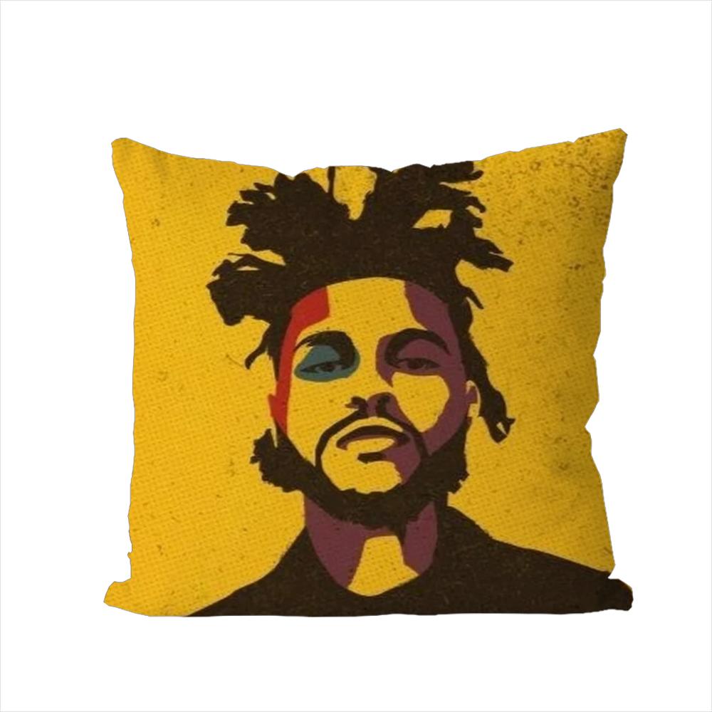 Наволочка для подушки The Weeknd для автомобиля, дивана, декоративная для дома, двусторонняя печать, плюшевая квадратная подушка-плед, чехол