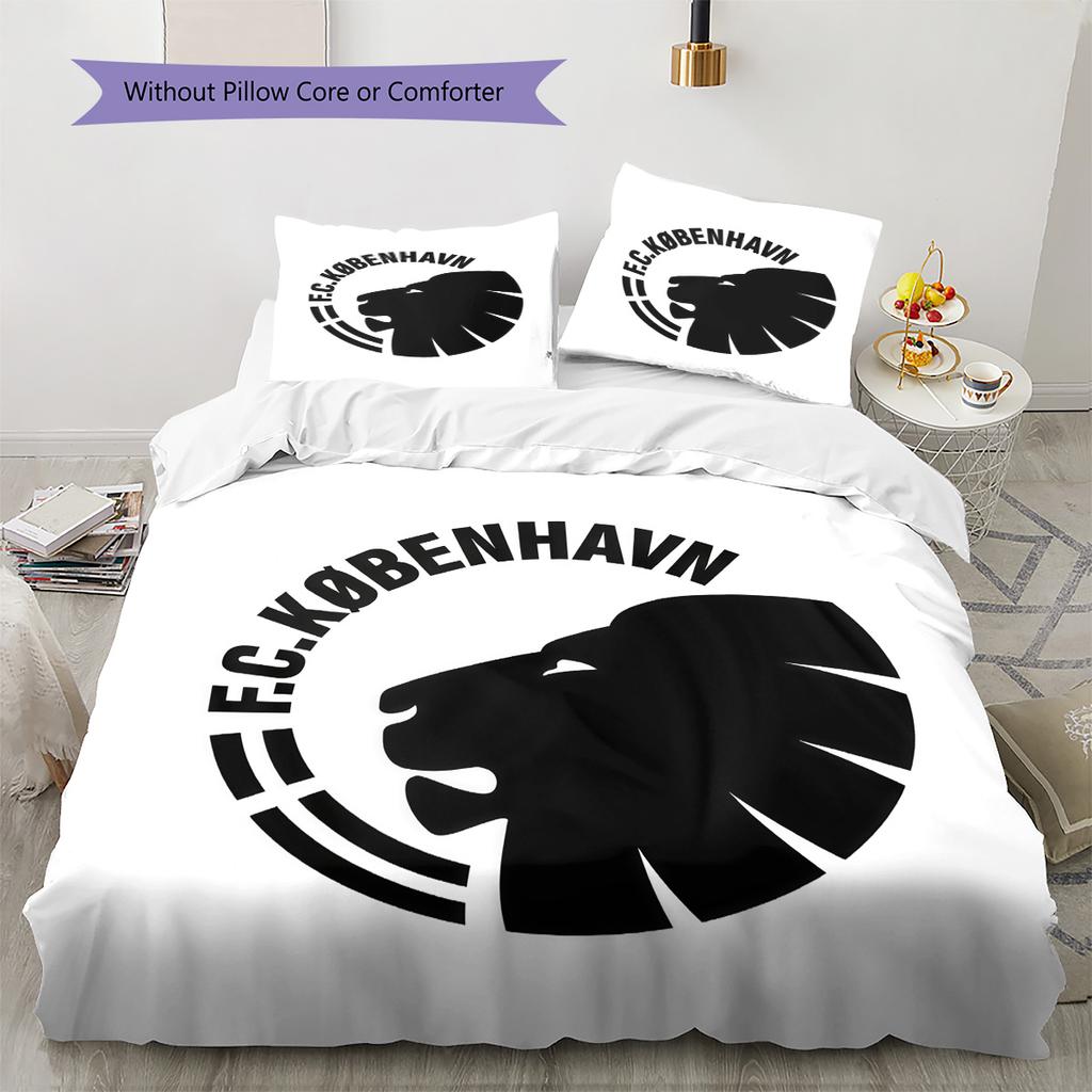 F.C. København Bedding Quilt Set Quilt Cover Pillowcase Home Decoration Birthday Gift (1 * duvet cover + 2 * pillowcase, without core)