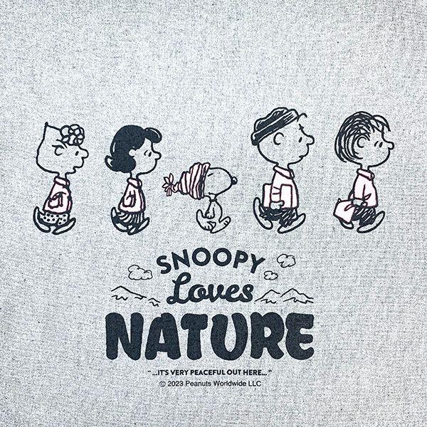 Плоская большая сумка Snoopy серого цвета для школьного офиса PEANUTS