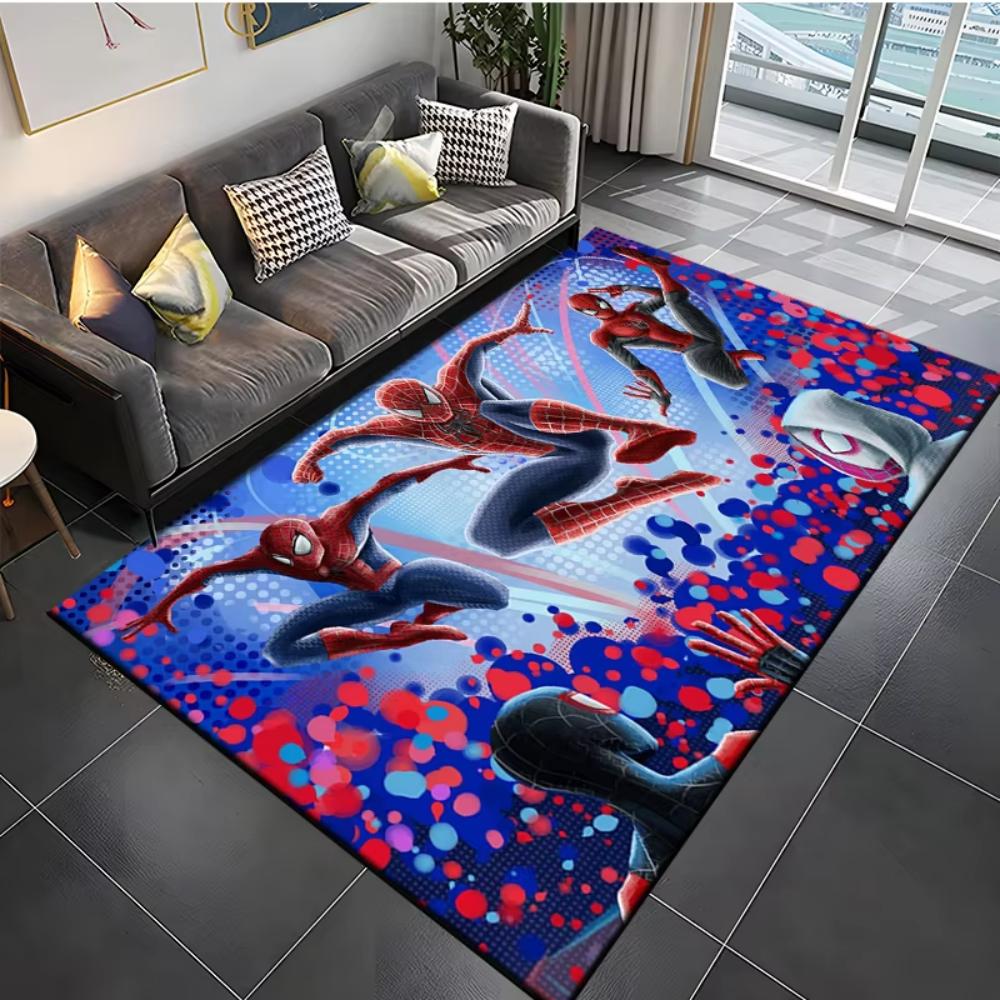 Disney Superhero Spiderman Pattern Large Rug Floor Mat for Living Room Bedroom Sofa Area Modern Decor Kid's Room Rug