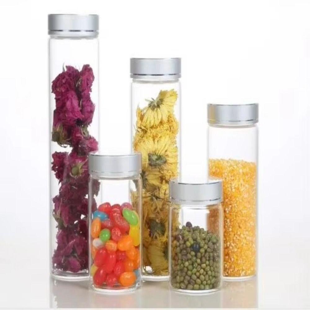 Мини-стеклянные герметичные банки Прозрачная стеклянная герметичная банка Прочная стеклянная бутылка для хранения