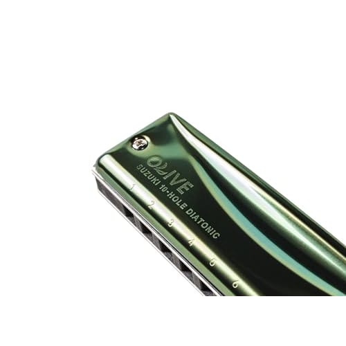 SUZUKI 10-hole Harmonica OLIVE C-20 In C Key