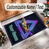 Personalized Crystal Velvet Carpet Custom Name Text,Rocket League Anti Slip Area Rug For Home Decoration