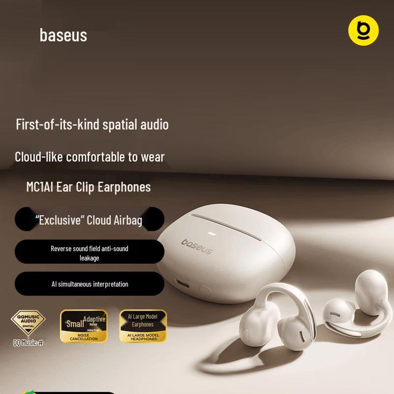 Baseus AI Open-Ear Clip Bluetooth Earbuds