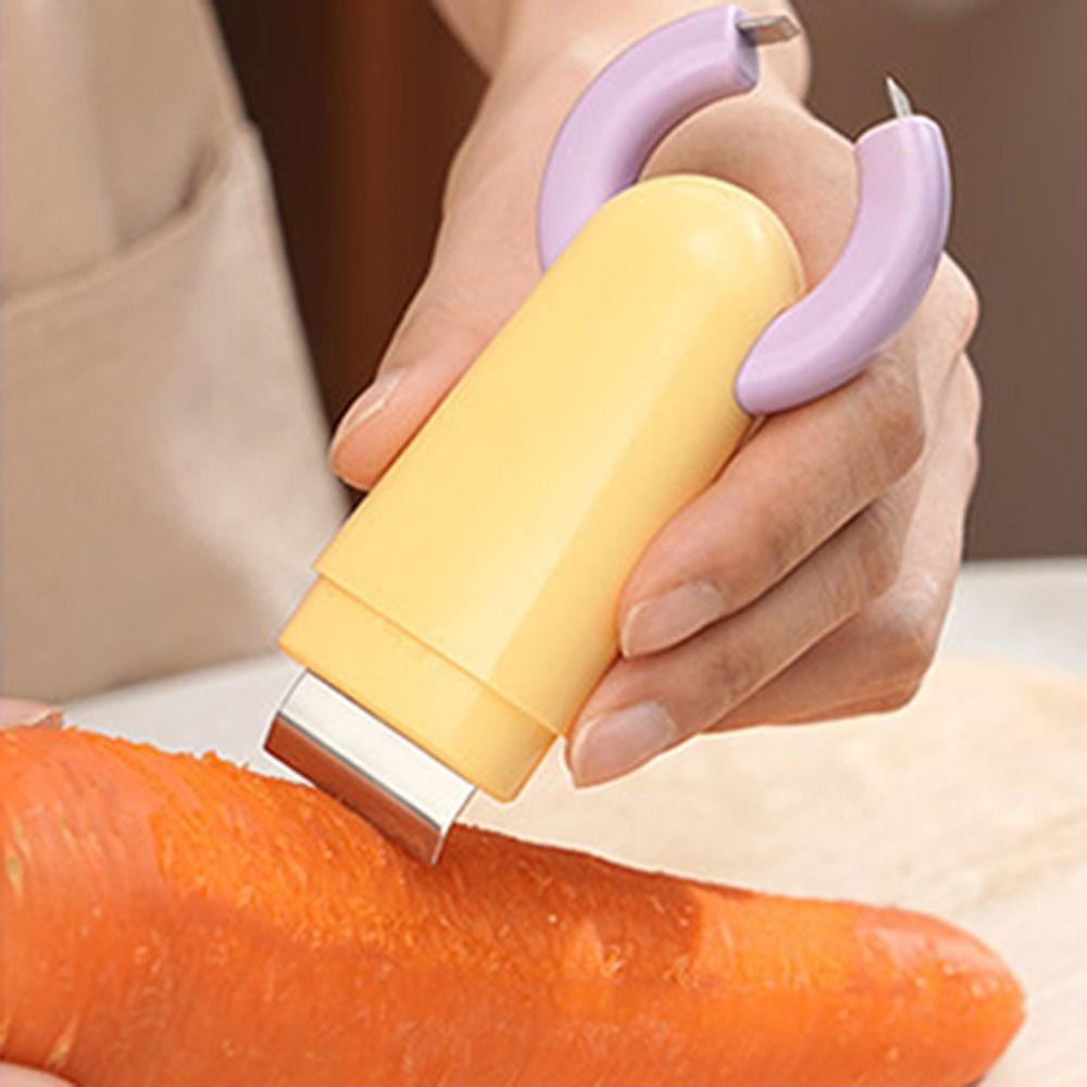 Clip Structure Garlic Peeler Peeling Function Ginger Skin Removal Tool Ginger Scraper Home