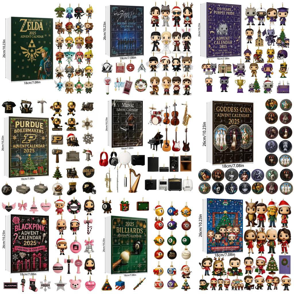 Stray Kids Christmas Advent Calendar With 24 Acrylic Decorations For Holiday Gift Giving