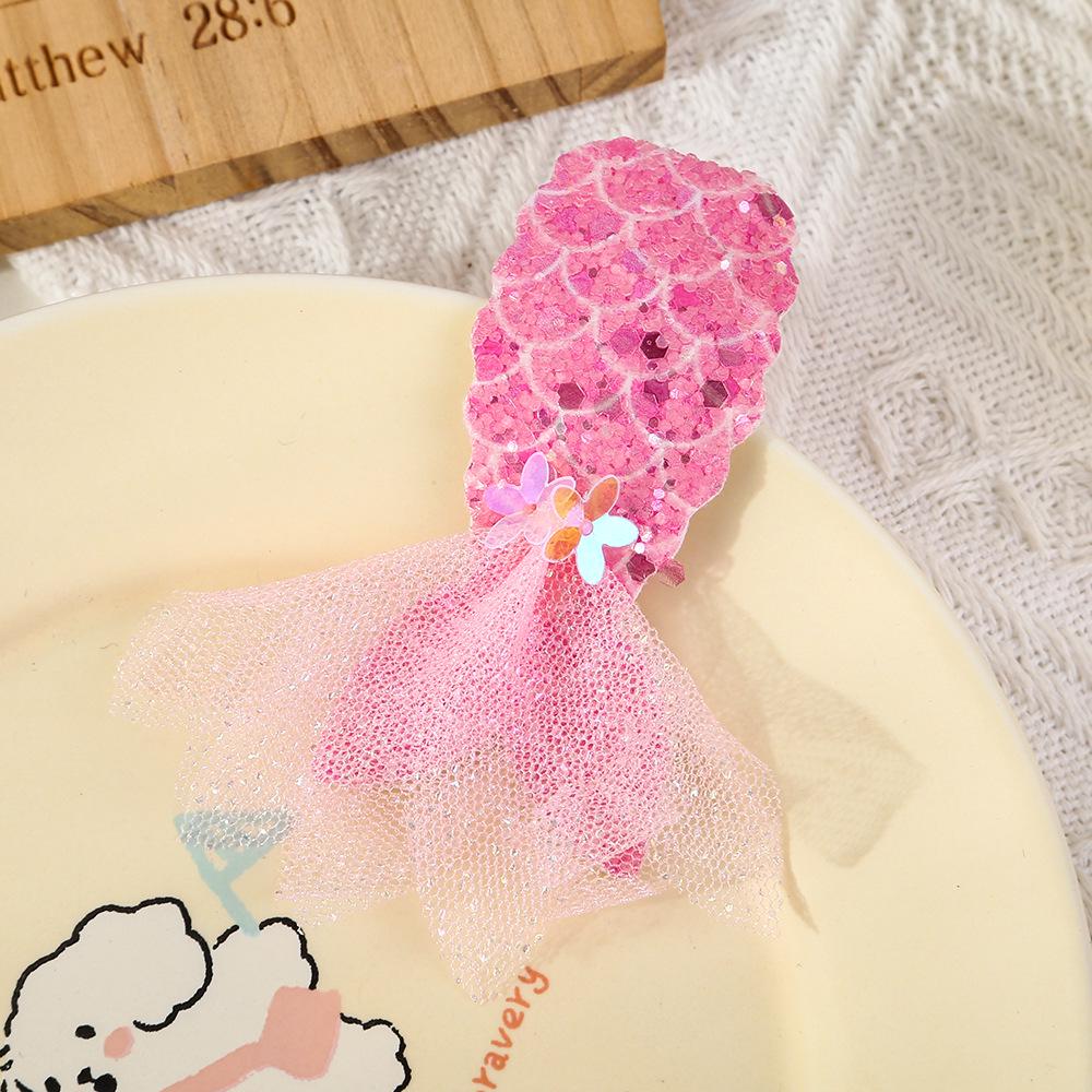 Mermaid Sequin Hairpin Clip for Girls - Cute Princess Bangs Headdress