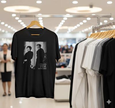 Мужские и женские футболки Tears For Fears Фотография группы Графический дизайн