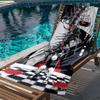 T-Токийский гуль Канеки Кен Микрофибра Пляжное полотенце Быстросохнущее Супервпитывающее Песостойкое Мягкое Большое банное полотенце Пляжные аксессуары