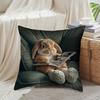 Милая наволочка с животным принтом: Плоская 2D-печать, не настоящая вышивка, ночной диван ночная подушка для дивана