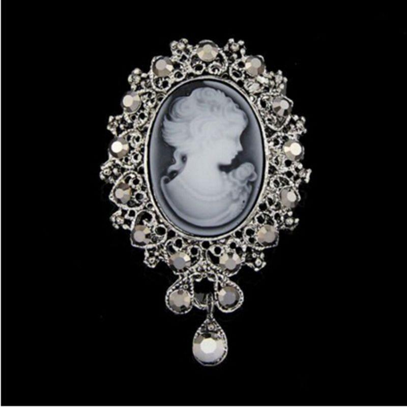 Bohemian Vintage Figure Beauty Brooch Pins Brand Jewelry Queen Figure Brooches For Women Bride Wedding Party Jewelry Gifts