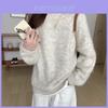 Lazy Style Knit Sweater For Women With Solid Color Design For Autumn Chill