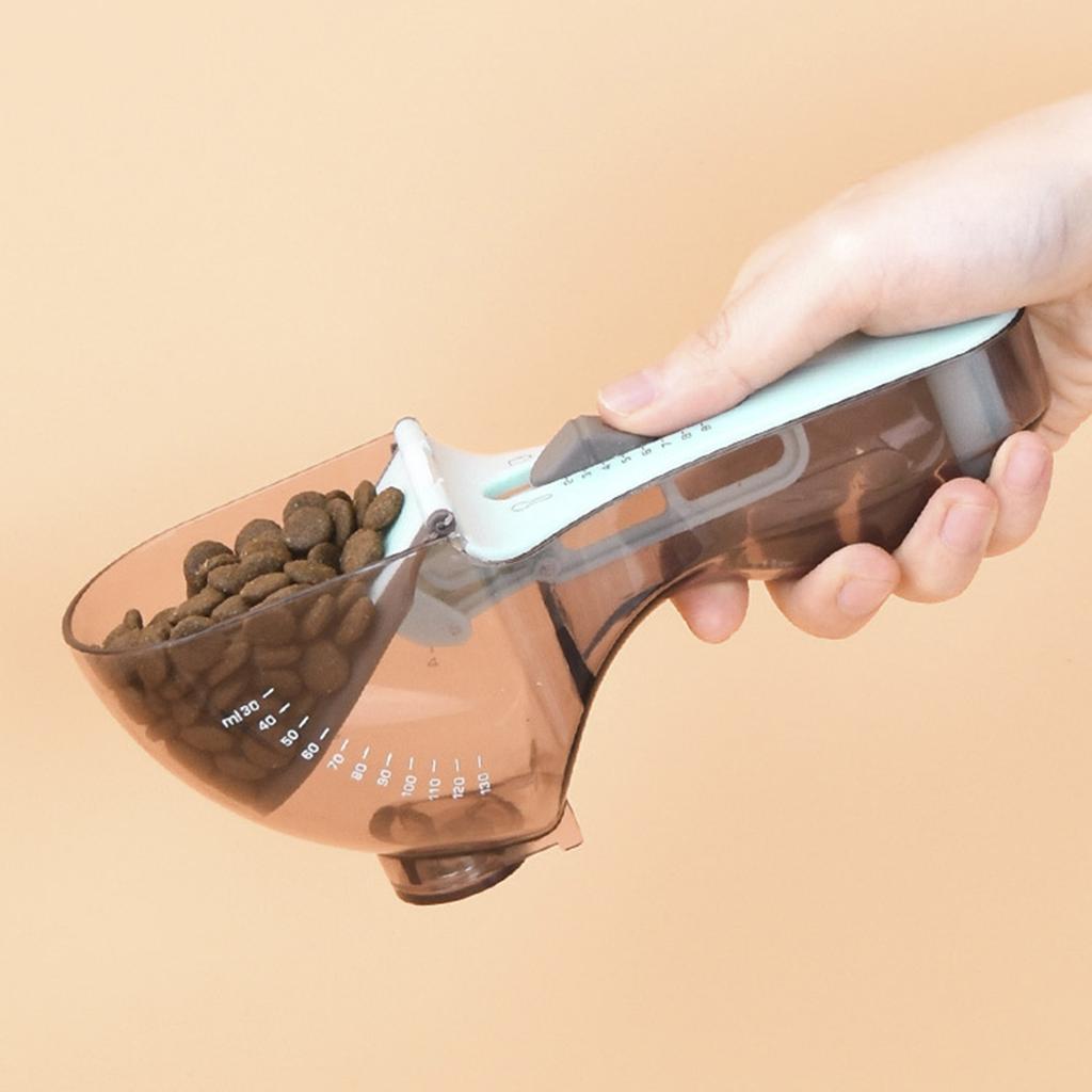 Мерный совок для корма для домашних животных со шкалой, точный контроль, регулируемый мерный стакан для корма для домашних животных, корм для домашних животных