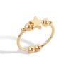 925 Sterling Silver Round Bead Star Figet Spinner Rings For Women Rotate Freely Spinning Anti Stress Accessories Jewelry Jz151