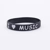 1PCS ILoveMusic Wristband Men Women Silicone Rubber Bracelets&Bangles for Birthday Party Bangles Rock Music Fans Jewelry Gift