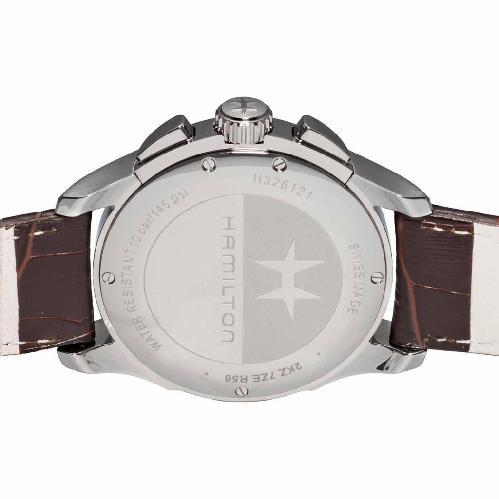 Часы Jazzmaster Chrono Silver Dial Stainless Steel Sapphire Glass Quartz 42MM Swiss Brand Watch H32612551 Brown [Hamilton] Mens [Товар]