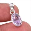 Натуральный розовый аметист драгоценный камень 925 пробы серебро подвеска 1" V1g74