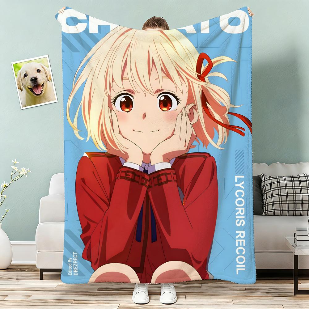 Lycoris Recoil Бросок Легкое 240 г Фланелевое Одеяло Мягкое Приятное для Кожи для Летнего Охлаждения
