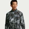 Men's Nike MILER Running Jackets Men's Black/Smoke Gray Hooded Non Detachable Moderate