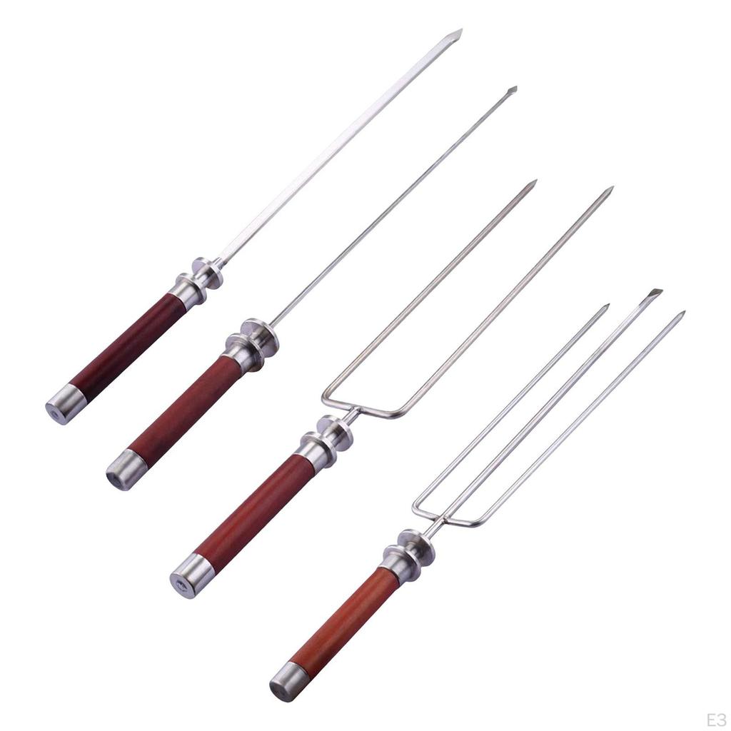 Портативные вилки для жарки, шампуры для барбекю, для мяса, овощей, колбасок