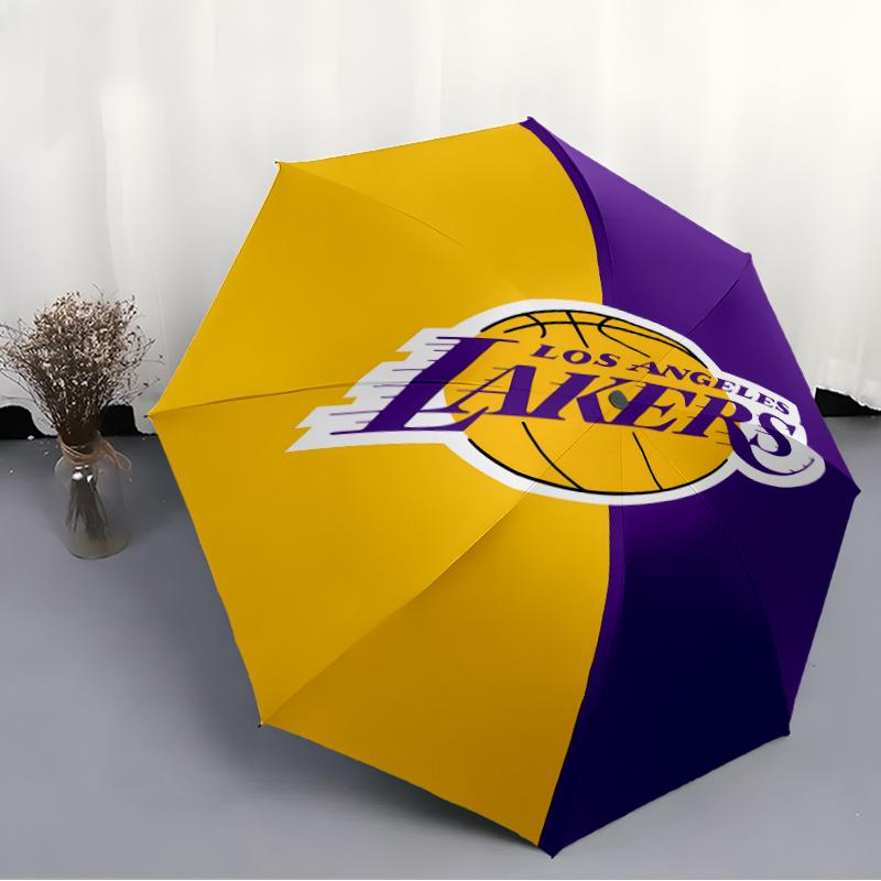 Printed Los Angeles Lakers logo Folding Umbrella,Outdoor,Leisure,And Travel Umbrella,Durable Umbrella Fabric,Birthday And Holiday Gift