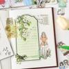 30 Sheets Girl Holding Flowers Character Stickers Kawaii Anime Style Self-Adhesive For Journal Scrapbook DIY Decoration