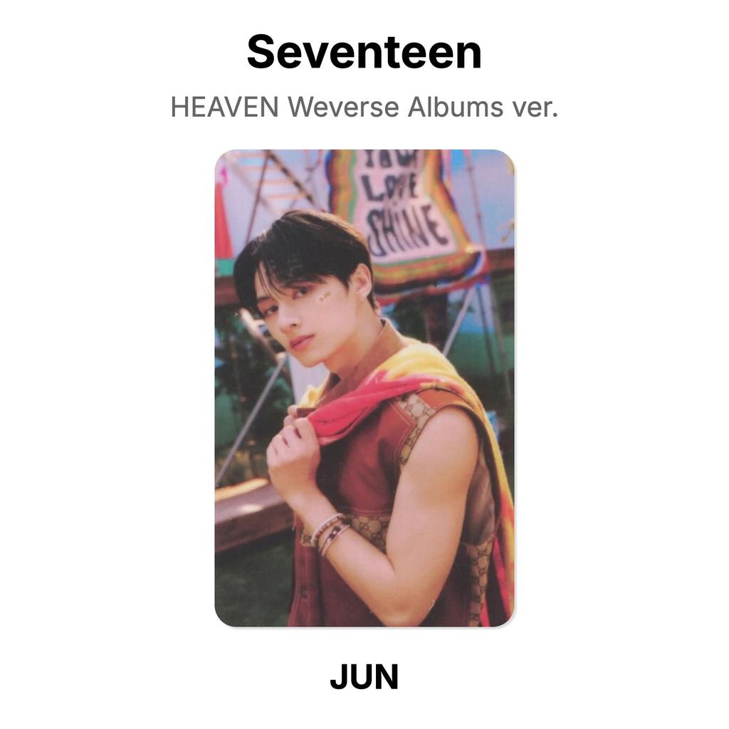 Seventeen HEAVEN Weverse Albums версия. Официальная фотокарта