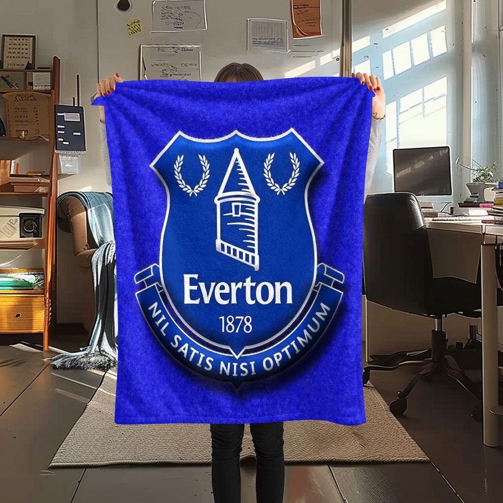 1PC Everton F.C Patterned Flannel Blanket Suitable For All Seasons for Home Decor Warmth and Comfort Gifts Holiday Present