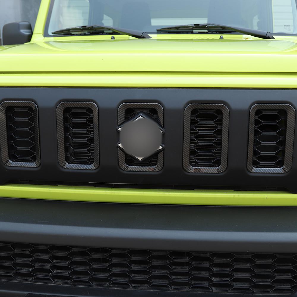 6 шт. вставки на переднюю решетку автомобиля, аксессуары для отделки Suzuki Jimny 2019, автомобильные аксессуары из АБС-пластика