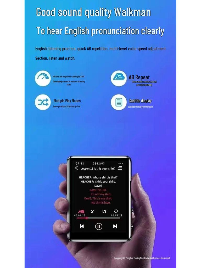 Ультратонкий Портативный Сенсорный MP5 Музыкальный Плеер для Студентов