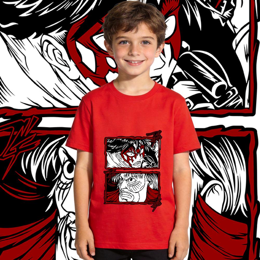 Aot Levi x Sieg Anime Print Cotton T Shirt Boys Girls Casual Short Sleeve Summer Top Soft Breathable Kids Clothing