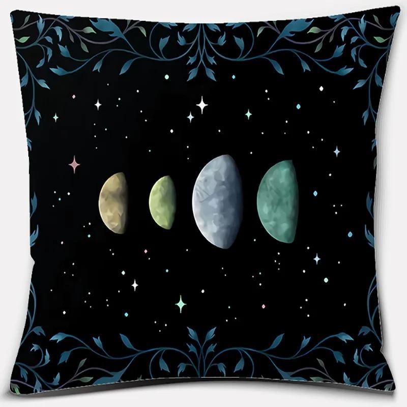Moon and Star Pattern Pillowcase Office Living Room Home Pillowcase Car Ornaments