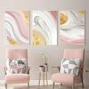 Абстрактная золотая фольга, современные линии, розовый холст, художественные картины для гостиной, спальни, постеры и принты, настенный постер, домашний декор