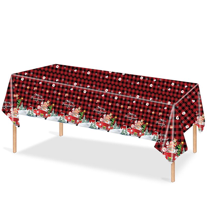 Рождественская одноразовая пластиковая скатерть с рисунком уродливого свитера с изображением пряничного человечка и оленя, водонепроницаемая, маслянистая, для вечеринки