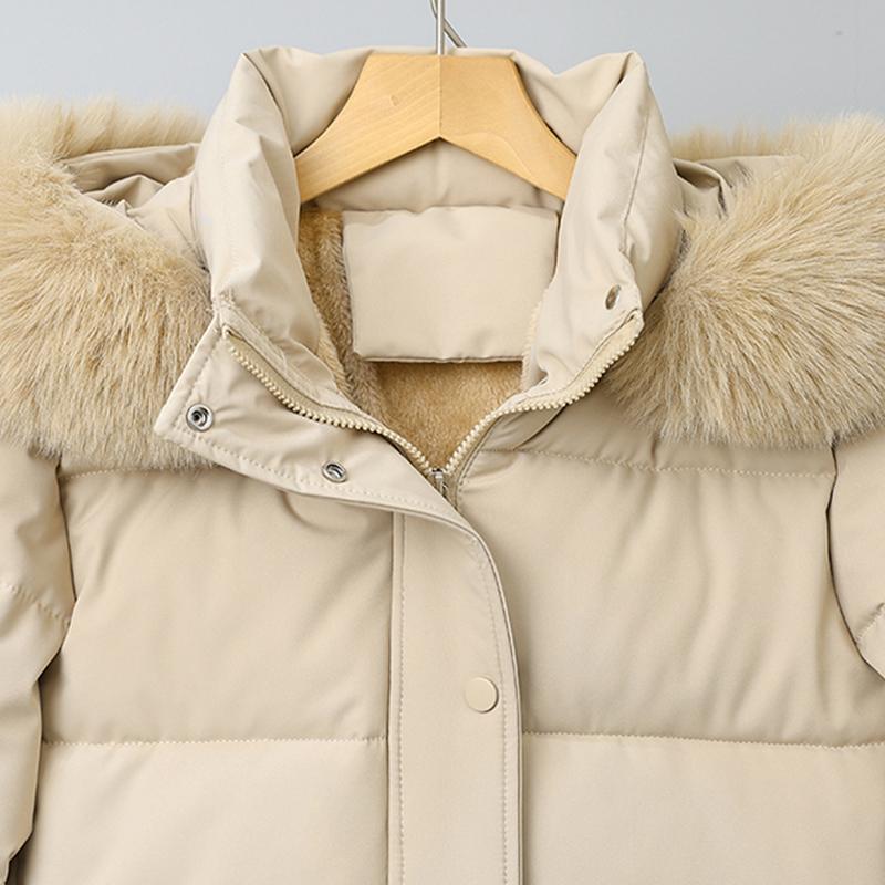 Модное зимнее пальто женское короткое парки с капюшоном воротник из искусственного меха свободное толстое теплое женские куртки