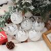 6PCS/Pack Transparent Festive Party Atmosphere Christmas Ball Reusable Plastic Decorative Hang Embellishing 6cm