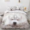 3D комплекты постельного белья домашние животные собака милый пододеяльник пододеяльник комплект наволочек король королева далматин собаки одеяло постельное белье дропшиппинг