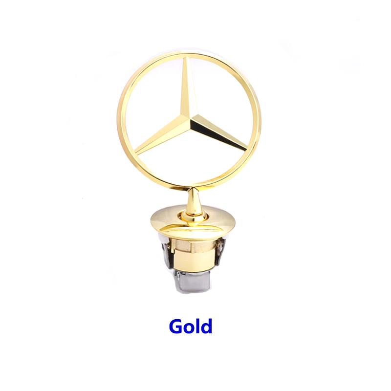 Car Sticker 1Pcs 44mm 3D Zinc Alloy Car Front Hood Emblem Bonnet Label Badge for Mercedes Benz W204 W210 W220 W212 C180 C200 Car