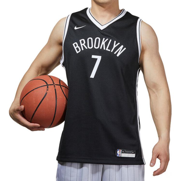 Nike Повседневный спортивный костюм Brooklyn Nets Durant 7 с принтом V-образный вырез для соревнований, тренировок, отдыха на природе, модный жилет для детей, топы, черный 3Z2B7BZ2P-NYNKD