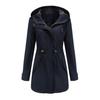 Plus Size Cotton Hooded Trench Coat Women Loose Solid Color Outerwear Spring Autumn New